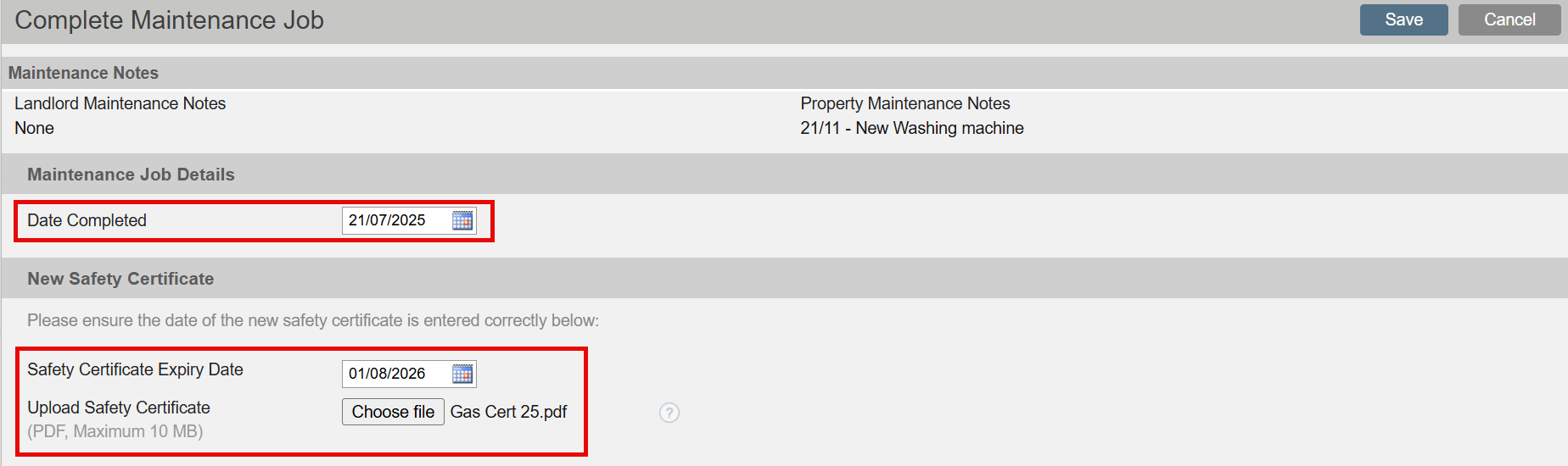 Safety certificates - completed maintenance job and uploaded certificate.png
