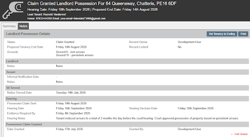 Jupix Marking a possession as claim granted.png